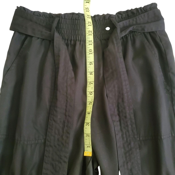 Abercrombie & Fitch Paperbag Waist Joggers Pants Lightweight Black M - Picture 11 of 12
